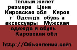 Тёплый жилет 60 размера › Цена ­ 300 - Кировская обл., Киров г. Одежда, обувь и аксессуары » Мужская одежда и обувь   . Кировская обл.